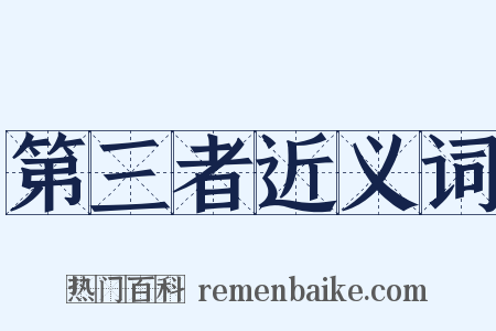 第三者近义词是什么意思的图片